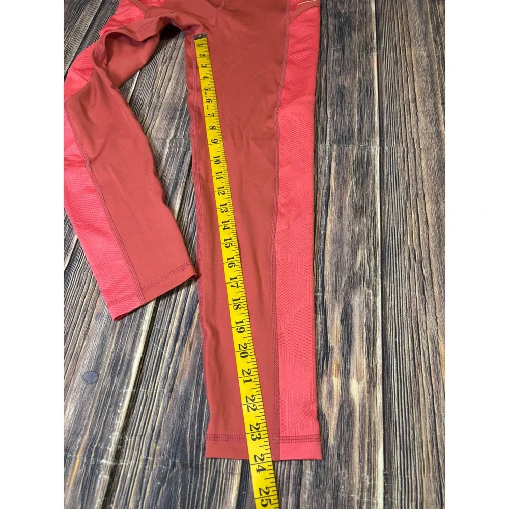 Nike Pro Dri-FIT High Waisted Leggings Womens M Red Rust Crop DX0063-655